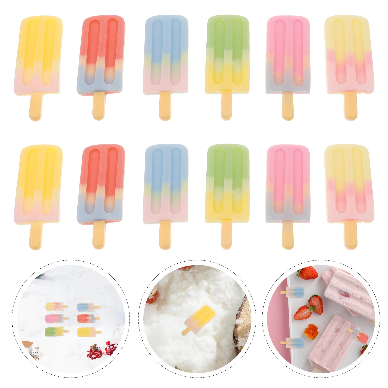 

12pcs Mini Dessert Charms Diy Phone Case Accessories Resin Decor Miniature Food Crafts Educational Montessori