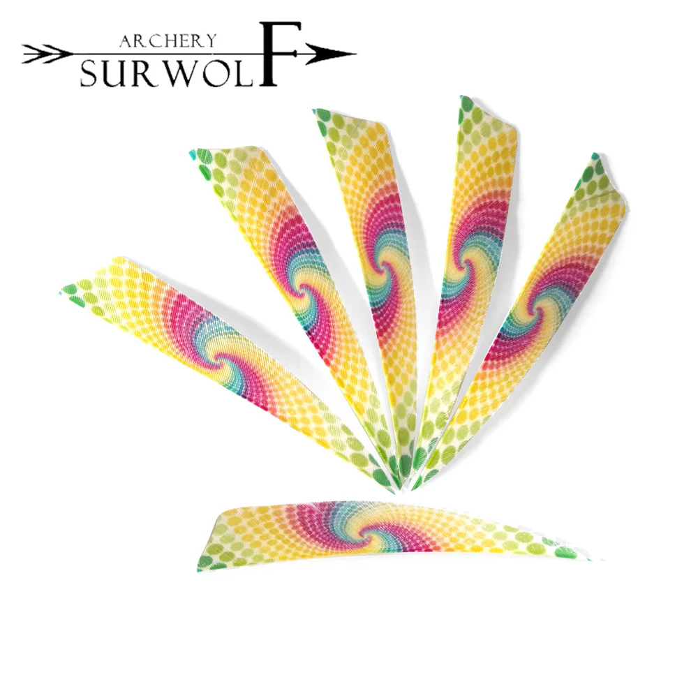 

50 шт., цвет пера стрелы, 4 дюйма, щит, турецкое перо, деликатное оперение для стрельбы из лука, охота, стрельба на открытом воздухе, аксессуары для стрел