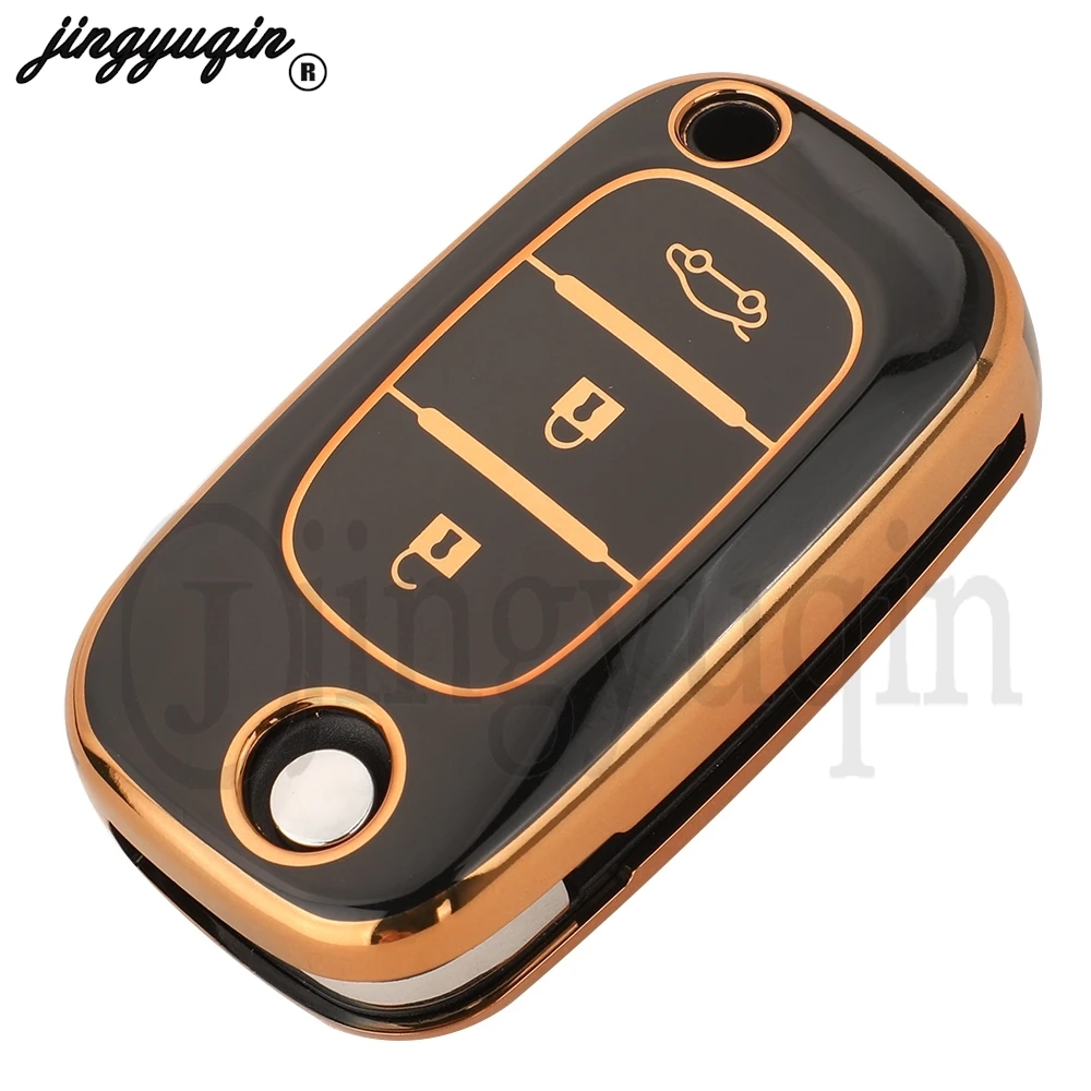 jingyuqin TPU For Renault Fluence Clio Megane Kangoo Lacia LADA Largus Kalina Granta Vesta X-Ray Benz Smart Fortwo Car Key Case