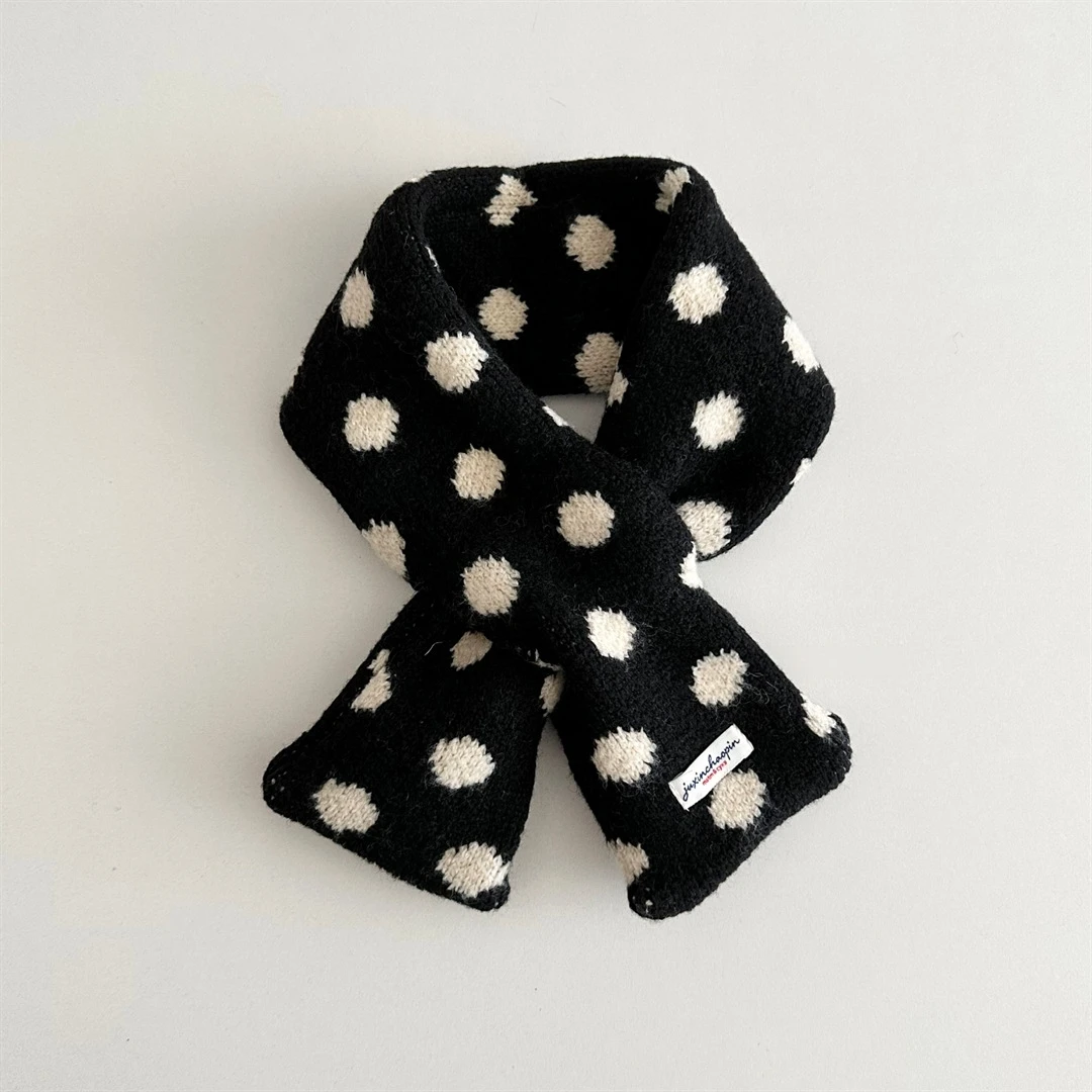 Kinder-Halstuch mit Niedlichen Punkten, Winter-Schal für Kleinkinder, 8 Farben, Warmer Winter-Schal für Kinder, Mädchen-Accessoires, Kinderschal – Detail 10