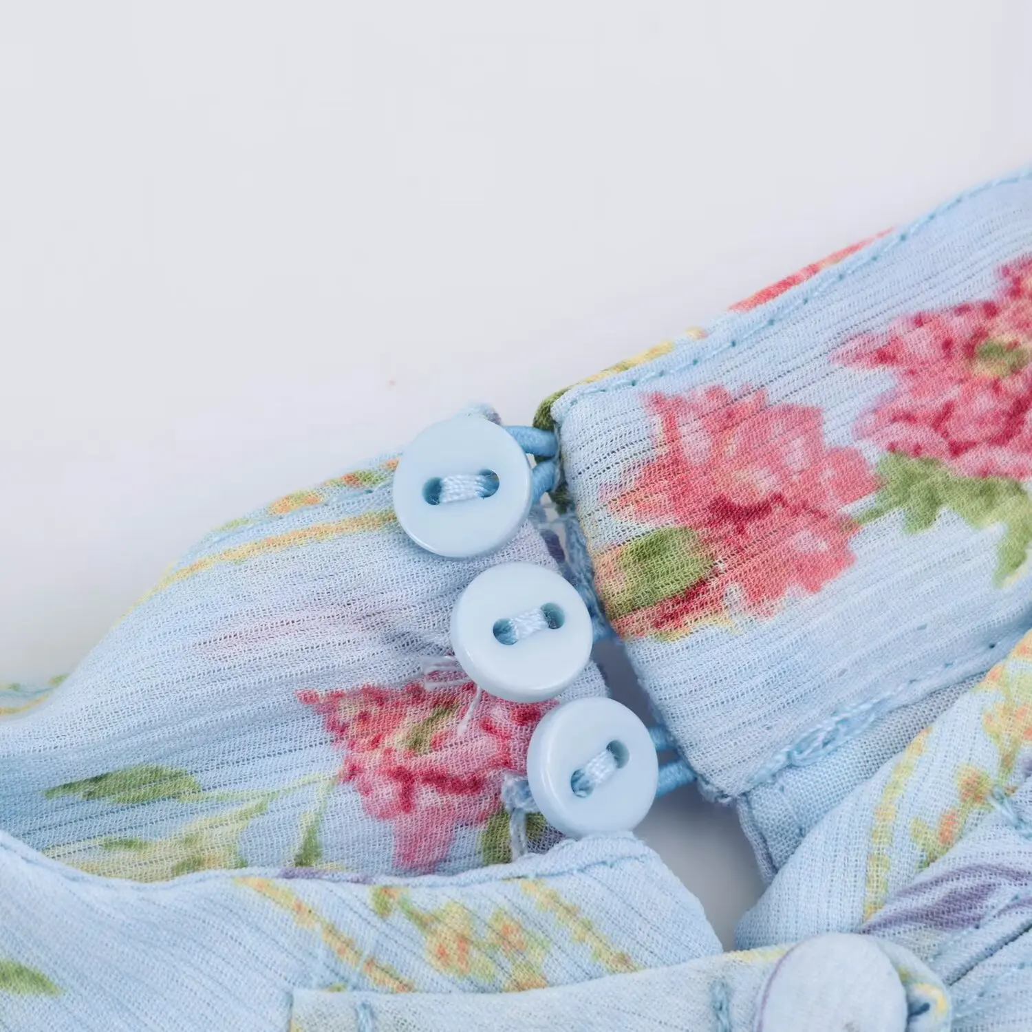 BSAY Vintage Blumenmuster Gestreiftes Neckholder-Kleid für Damen mit Rüschenbesatz, Schlüsselloch-Ausschnitt, ärmellos, ausgestelltes Minikleid, Strand- und Urlaubsoutfit – Detail 4