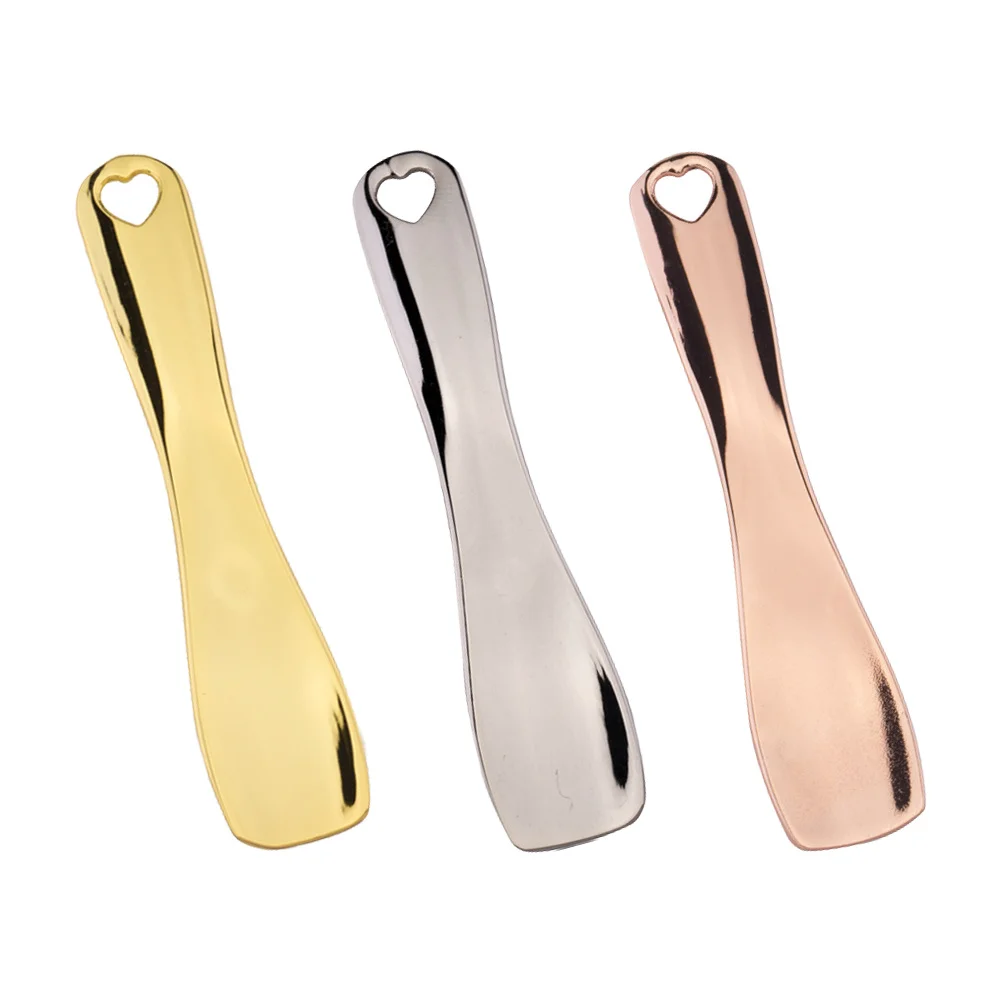 3 قطع قناع الوجه المعدني ملعقة كريم العين أداة العناية بالبشرة ملعقة لتدليك المكياج هدية عيد الحب