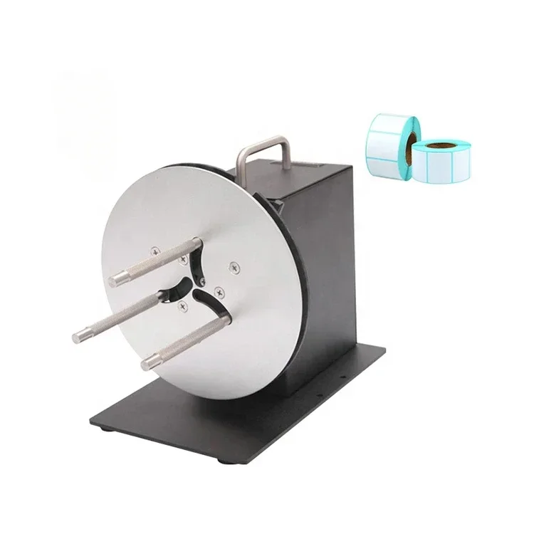 For  Trademark Label Rewinder Clothing Tags Rewinder Barcode Rolling Label Machine