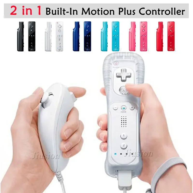 2PCS Controller For Ninetend Wii/Wii U Remote Gamepads With Motion Plus Gaming For Nintendo Switch Aaccessorie Consolas Joystick