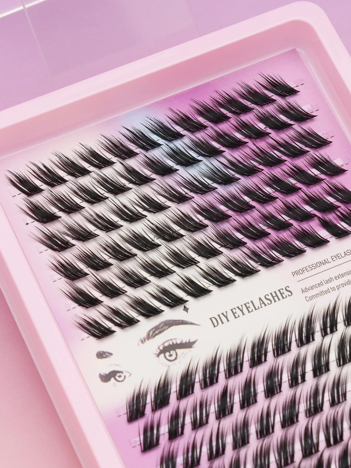 8-16mmのマンガまつげ144束、3Dナチュラルつけまつげ、ソフトクロスウィスピー、ナチュラルまつげ、キャットアイまつげ、3Dフェイクミンクまつげ