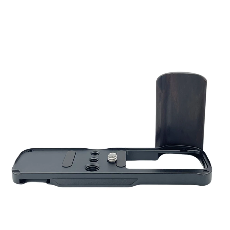 

Camera L Plate Hand Grip Quick Release Wooden Camera L Plate for X100VI Camera Grip Handle Black