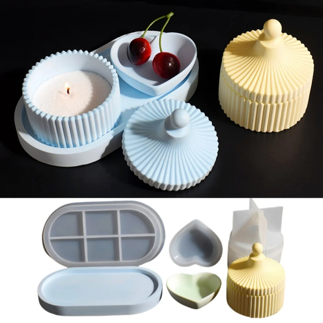 

DIY круглая полосатая коробка для хранения ароматерапевтический пластырь силиконовая форма любовь гипсовый поднос декор форма ароматическая свеча форма для чашки