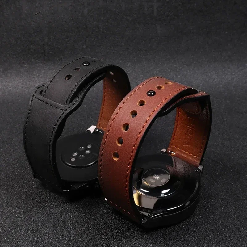 

Leather watch strap For Samsung Galaxy watch 7 6/5/pro/4/Classic/Active 2 22mm bracelet correa huawei watch gt 4-2-3 20mm band