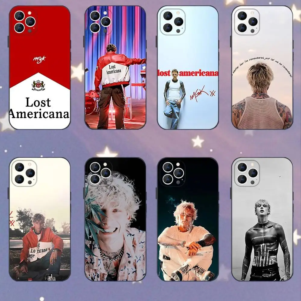 

MGK LOST A-AMERICANA Black Soft Case For iPhone 17 13 14 15 11 16 12 Pro Max Pro Max Plus E Air Mini Phone Cover Shell