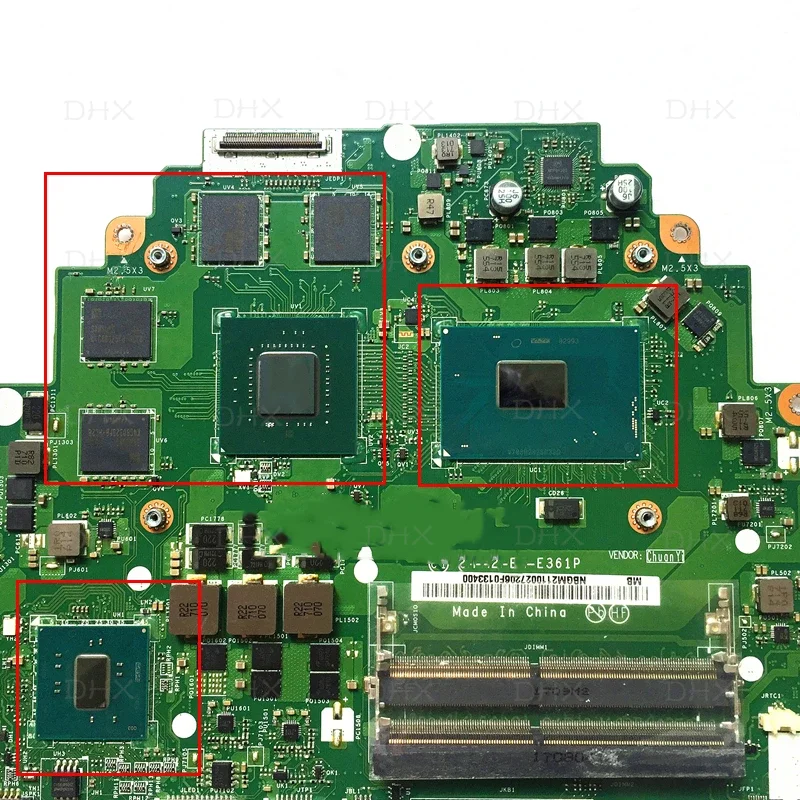 C5PM2 LA-E361P For Acer aspire VX5-591 VX5-591G N16C7 Laptop Motherboard with I5-7300HQ I707700HQ CPU GTX1050 GTX1050TI GPU