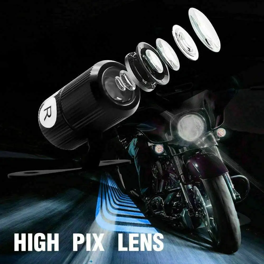 Underglow Neon Light Kits 8-36V 3W LED Courtesy Projectors(White/Blue) fit for most cars and motorcycles.