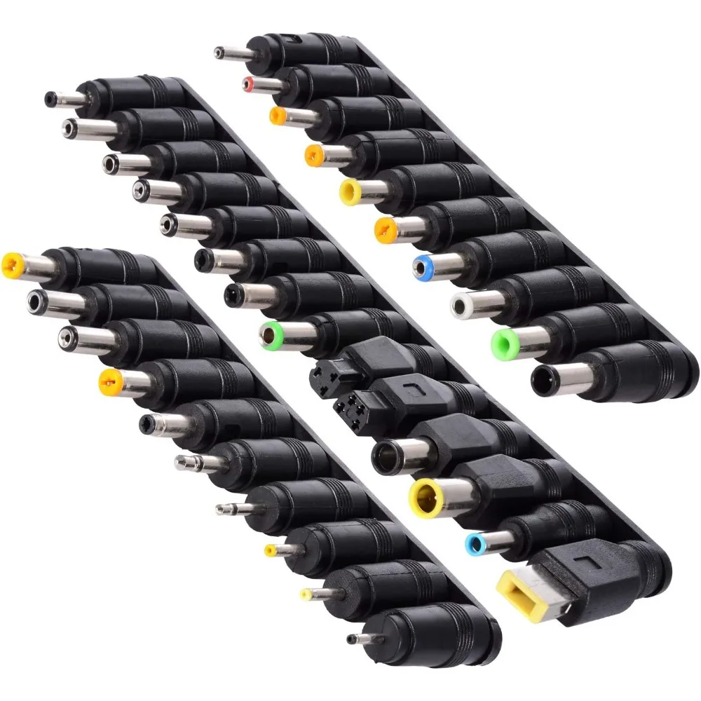 

34pcs Universal Laptop Notebook Input DC Plug Set Jack Tips for Lenovo Toshiba Dell HP Asus and Most Laptops
