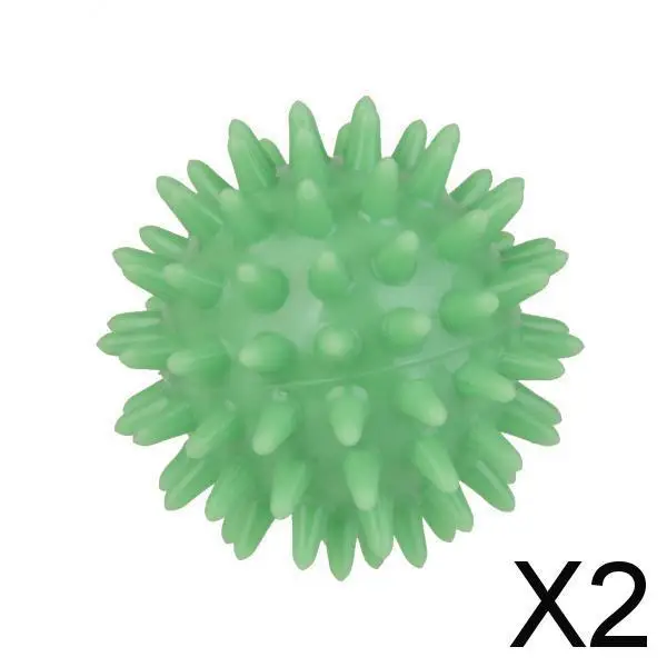 2-6pack Soft Spikey Massage Ball for Palm/Feet/Arm/Neck/Back/Ankle Lawn green