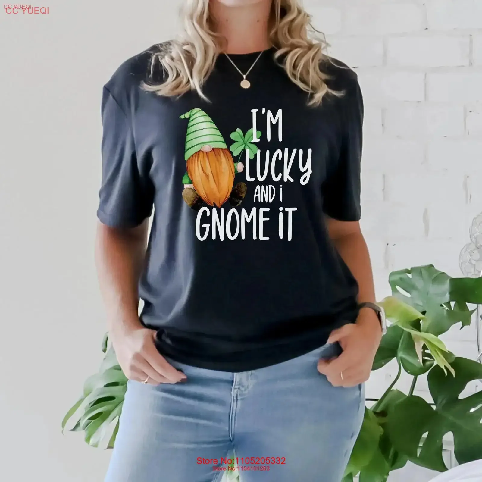 Funny St Patricks day gnome gift for women and men I am lucky iT T Shirt Irish shamrock Happy vintage Washed Soft Slightly
