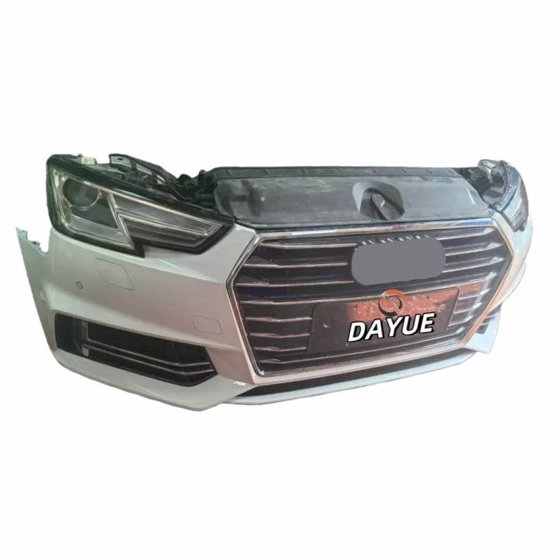 2017-2020 A4/A4L Front Bumper Radiator Headlight Nozzle Plastic+ABS Material Bolt-On Installation  Replacement Includes