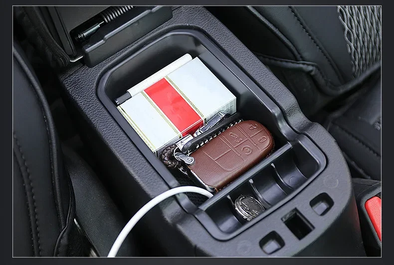 For Jeep Compass 2017 2018 2019 2020 Armrest Storage Box Holder Container  Car Parts Interior Accessories
