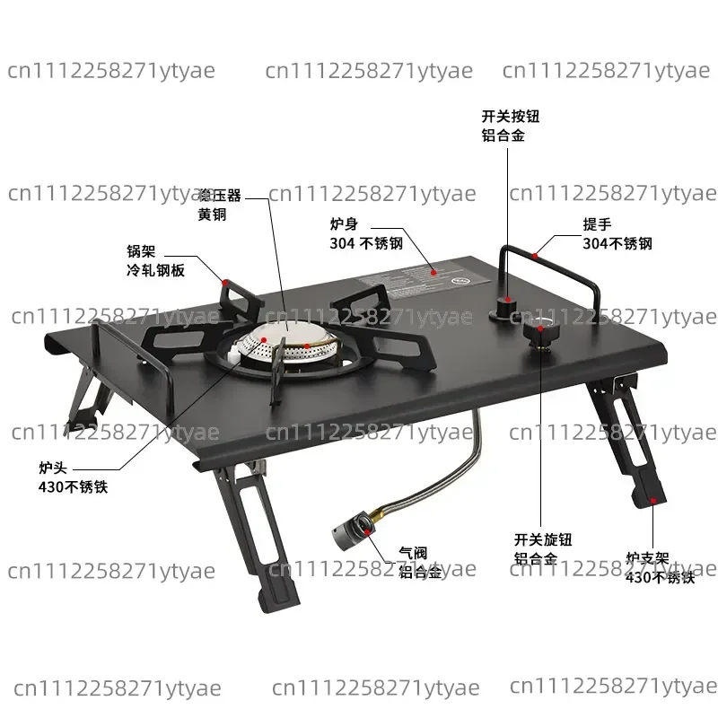 Outdoor camping portable folding small cooker cassette stove single port gas picnic integrated unit desktop stove