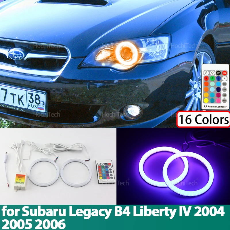 

Многоцветный RGB хлопковый светильник со светодиодной подсветкой Angel Eyes Kit Ring для Subaru Legacy B4 Liberty IV 2004 2005 2006, аксессуары