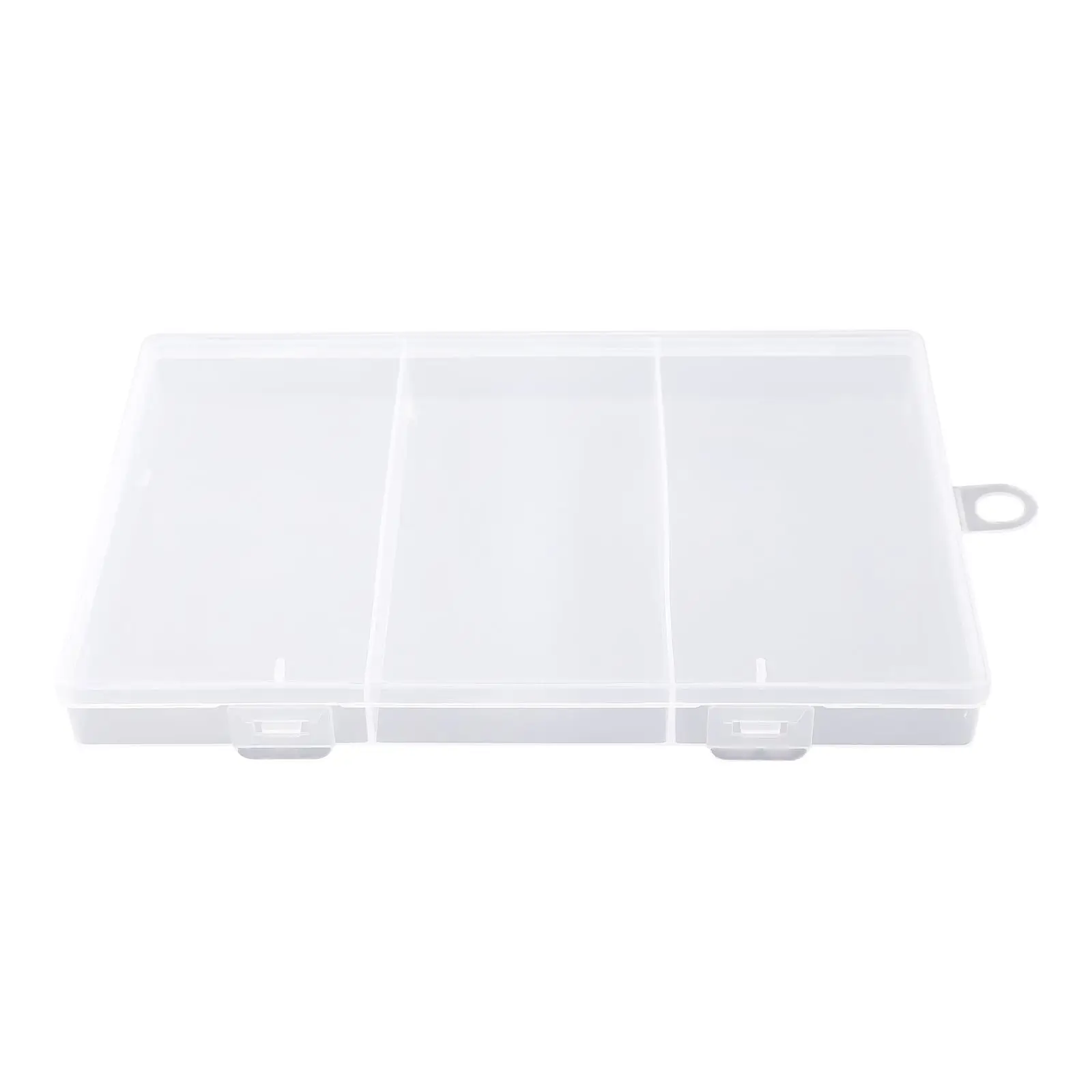 3 Grids Rectangular Storage Box PP Plastic Transparent Box Lure Fishing Gear Classification Small Hardware Tools Arrangement