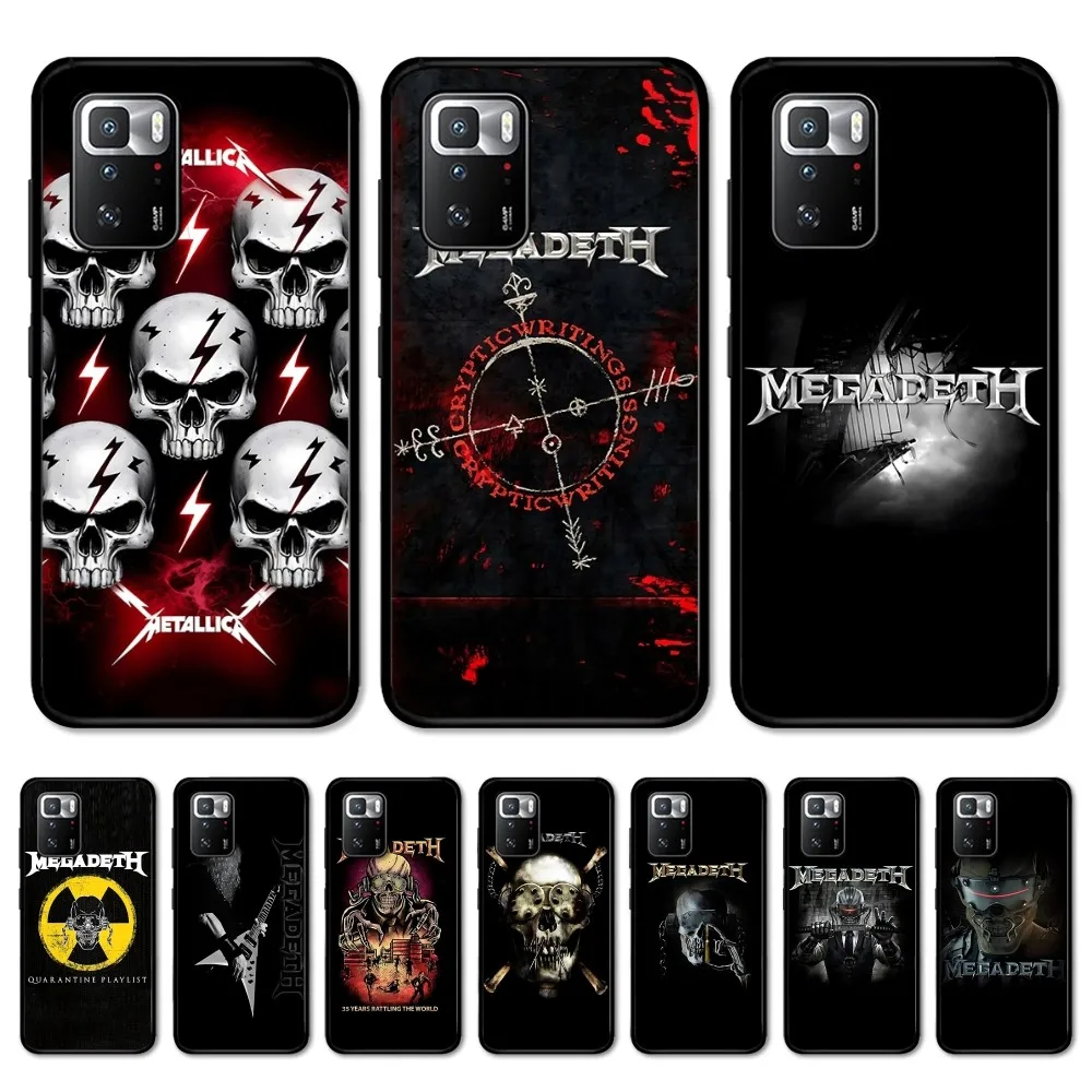 Music Rock M-Megadeth Phone Case For Redmi Note 4 X 5 A 6 7 8 T 9 9S 10 11 11S 11Epro Poco M3 Pro