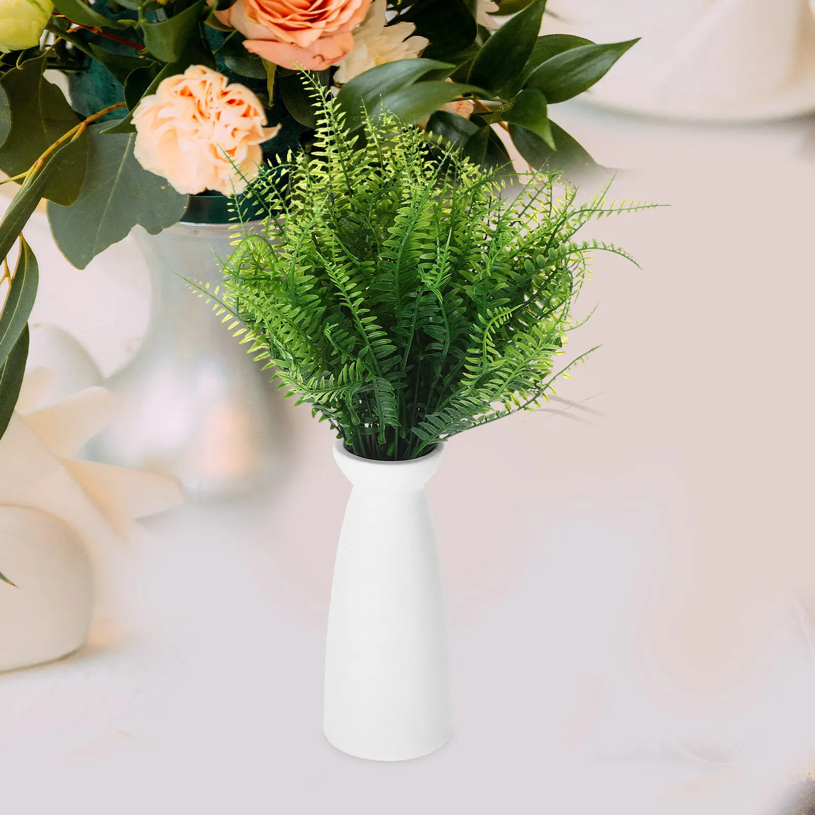 

6 шт. искусственных зеленых стеблей растений из безопасного материала, долговечные, для декора внутри и снаружи помещений, тропический букет, реквизит для фотосессий