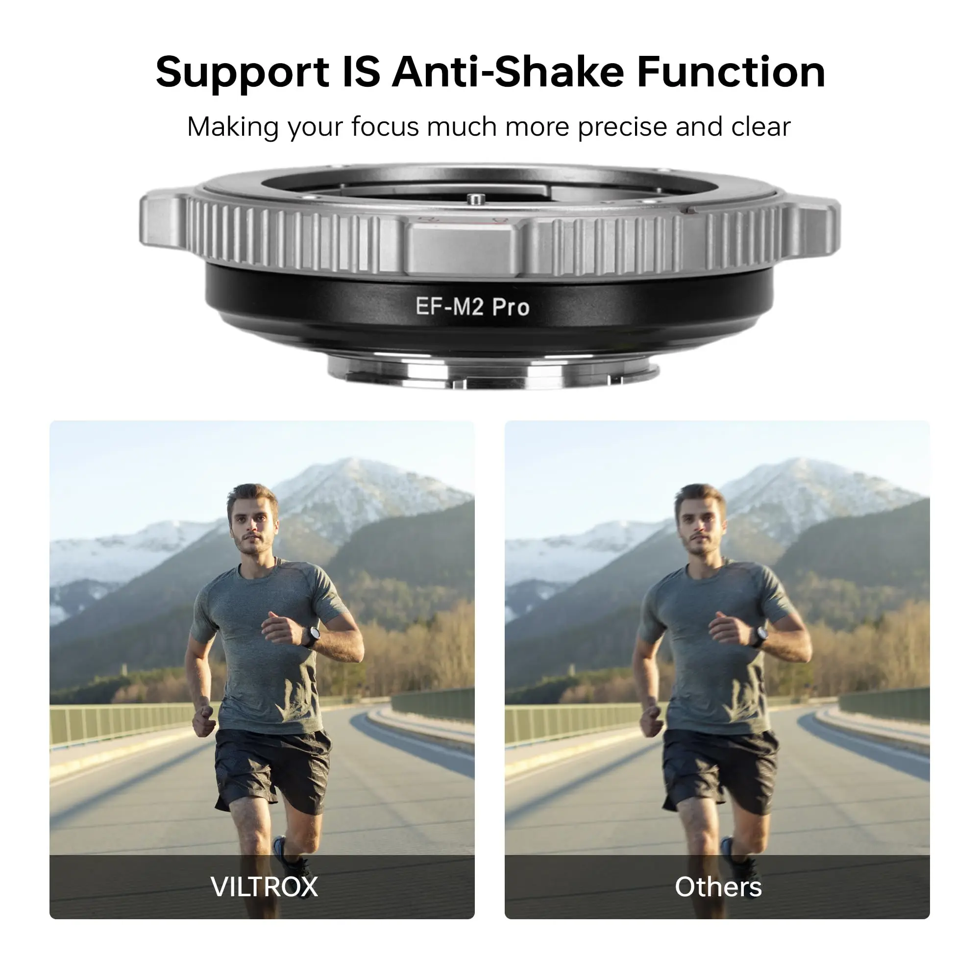 VILTROX EF-M2 Pro Lens Mount Adapter Auto Focus 0.71x Reducer Speed Booster Security Lock for Canon EF Mount Lens to M4/3 Camera