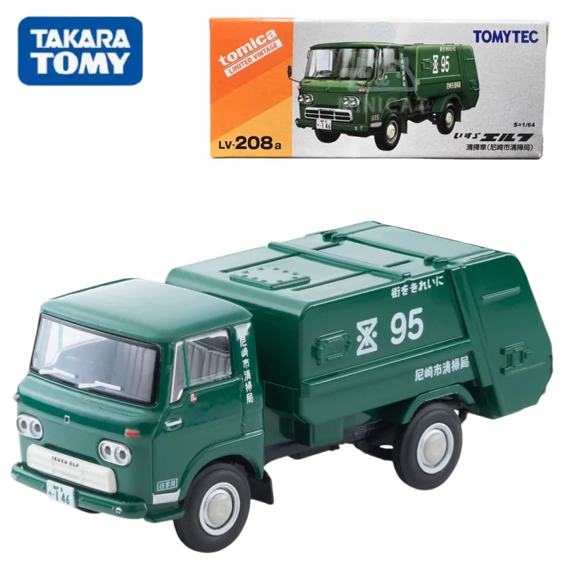 TAKARA TOMY TOMICA 1:64 TLV LV-208a Isuzu Elf Nitaki City sweepers Alloy compression shaft miniature model, adult decoration,