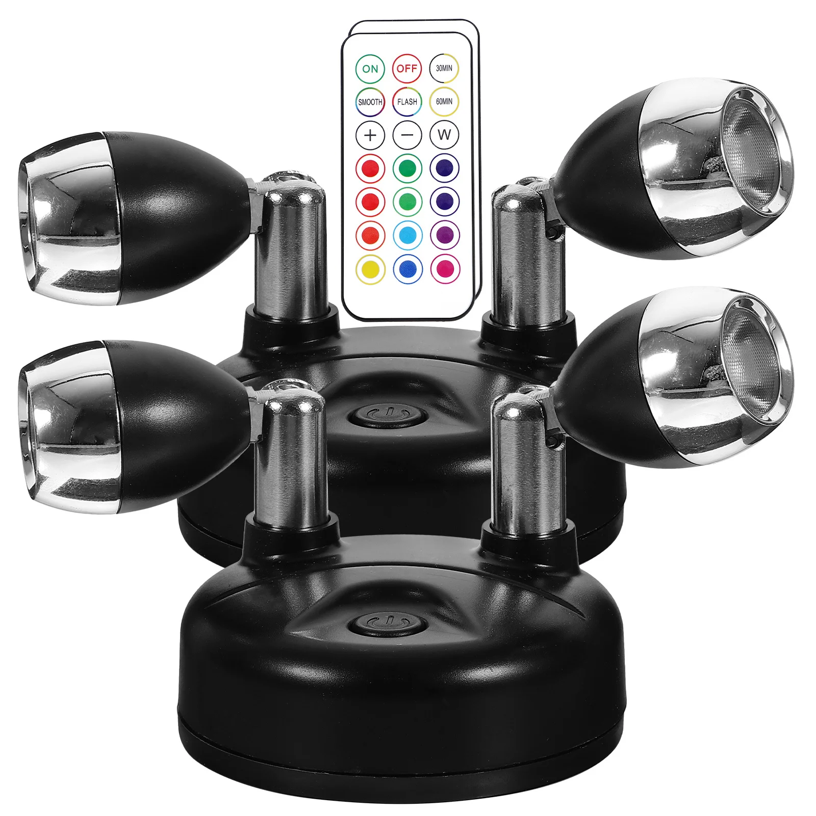 2 Faretti LED per Armadio con Angolo Regolabile, Telecomando, Illuminazione d'Accento per Interni