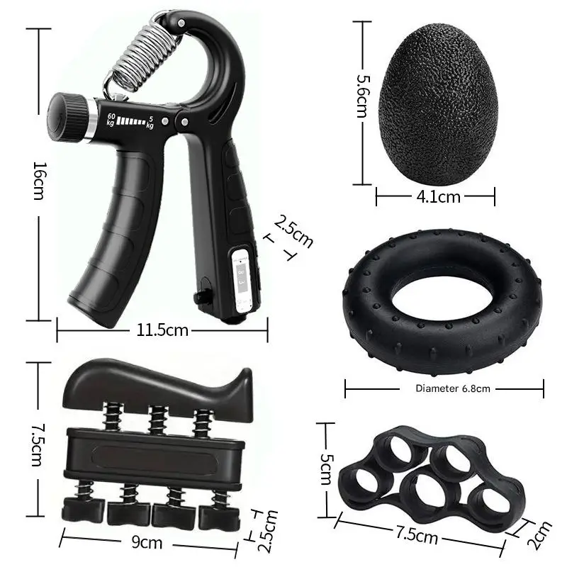 Universal Fitness Hand Grip With Spring Set Engineering Plastics Stainless Steel Durable Replacement Handle Grip For Exercise Equipment Gym Fitness Training Pull Up Bar Dumbbell Barbell Machine Home Workout Anti Slip Ergonomic Portable Easy Install Kit - view 6