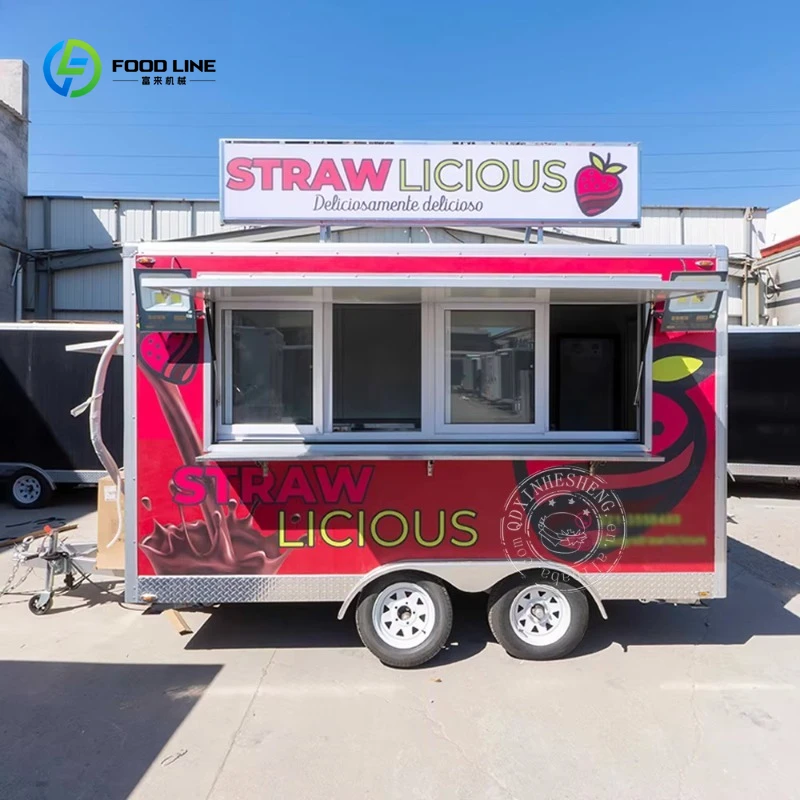 

Mobile Kitchen Fast Food Trailer Remorque/egg Cart Truck Coffee Shop Food Truck Pizza Oven Food Shop