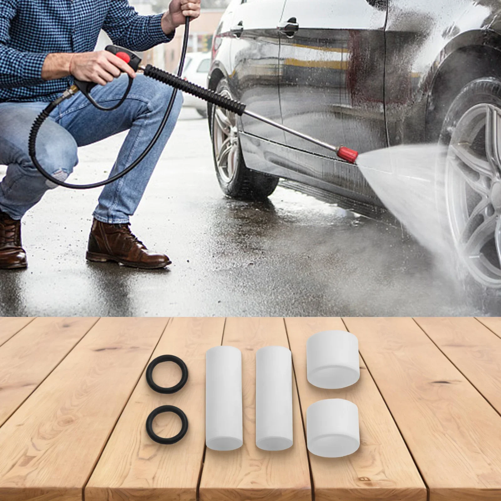 2 Set Wet Sand Blasting Nozzle for Pressure Washer Equipment Using Silica or Dried River Sand for Cleaning Surfaces