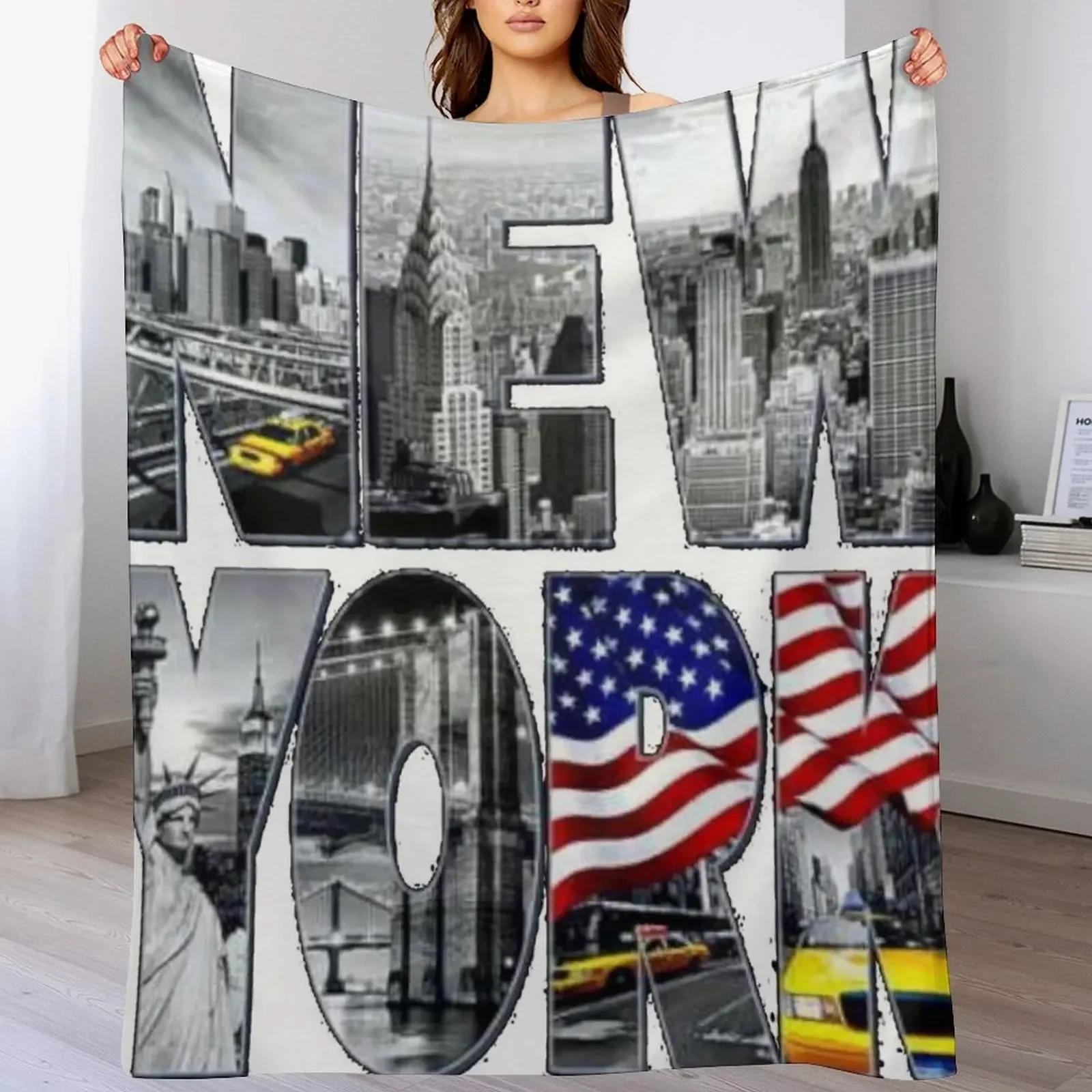 

New york Throw Blanket Decoratives cosplay anime warm winter Blankets For Sofas Blankets