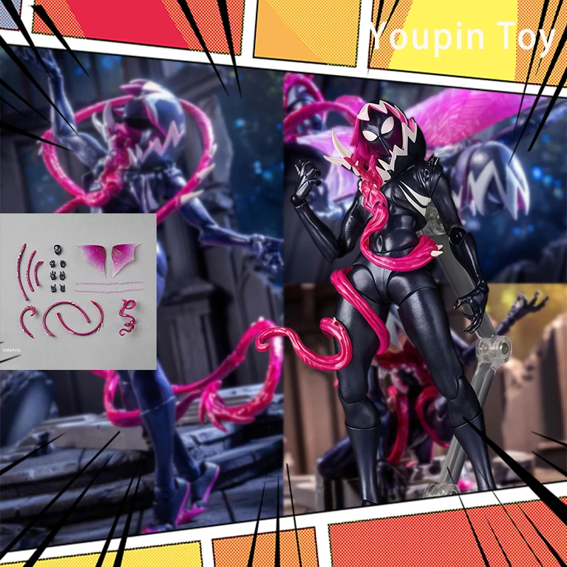 

New Motherland Edition Venom Gwen Action Figures Anime Figurine Kaiyodo Amazing Yamaguchi Revoltech Statue Gk Collection Toy