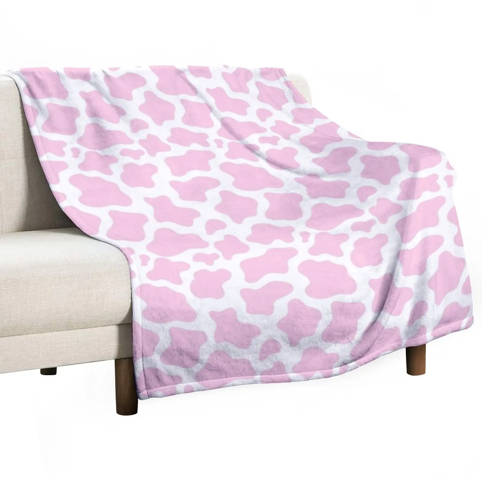 

pink cow print! Throw Blanket Picnic christmas decoration bed plaid Blankets For Sofas Blankets