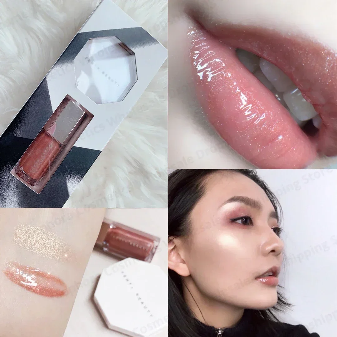 Fenty Beauty Lip gloss 2 in 1 Set Spiegel feuchtigkeit spendender Lip gloss feiner Glanz Highlight aufhellende Nase Schatten Schatten Kombination