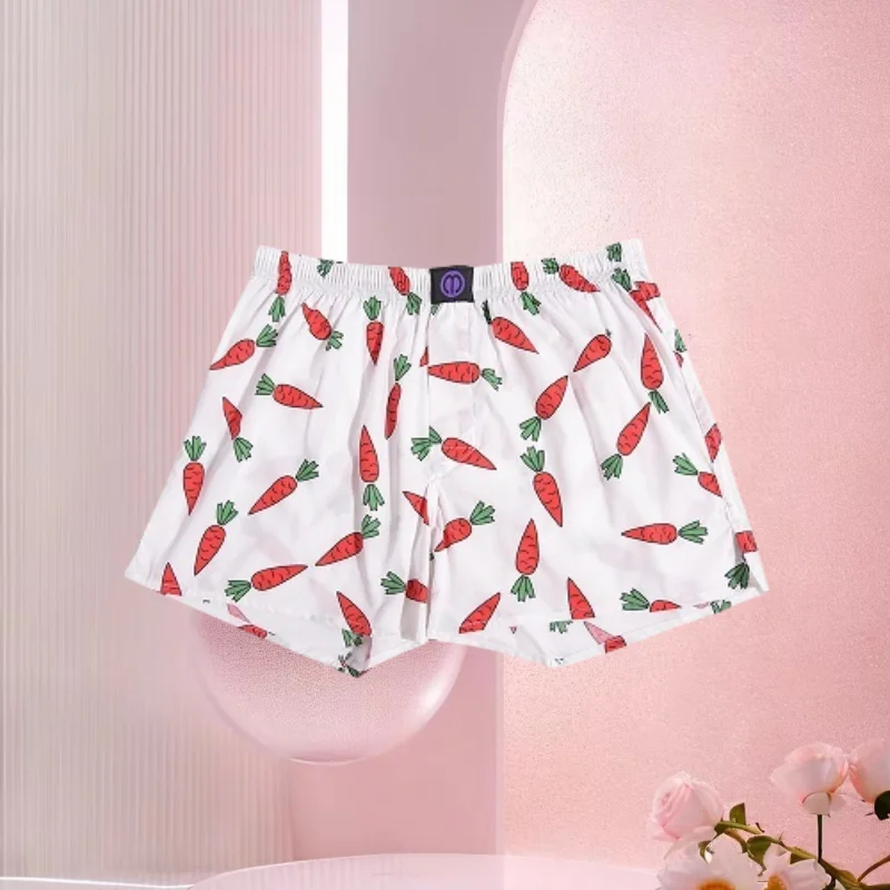 

3D Printed Men's and Women's Casual Boxers Carrot Pattern Sleep Shorts Men's Boxing Clothes Comfortable Skin Friendly Shorts