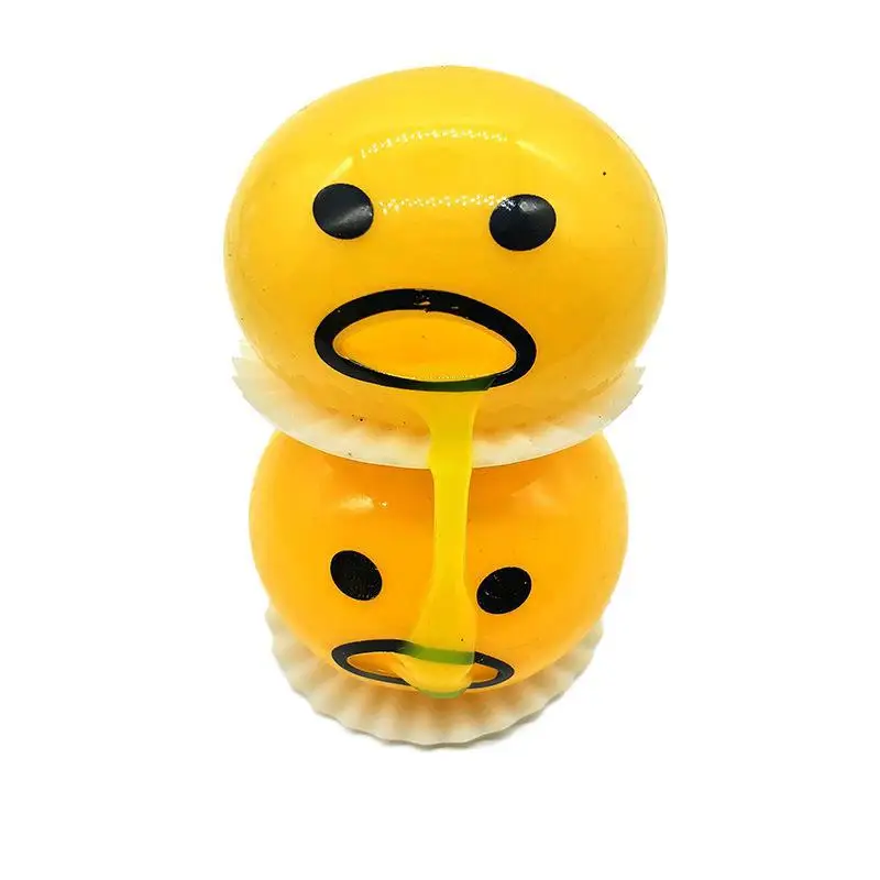 1 Pcs Squishy puking ball Yolk Stress Ball Slime Relieve Stress Kids Toy Funny Squeeze AntiStress Fidget  For Children Halloween