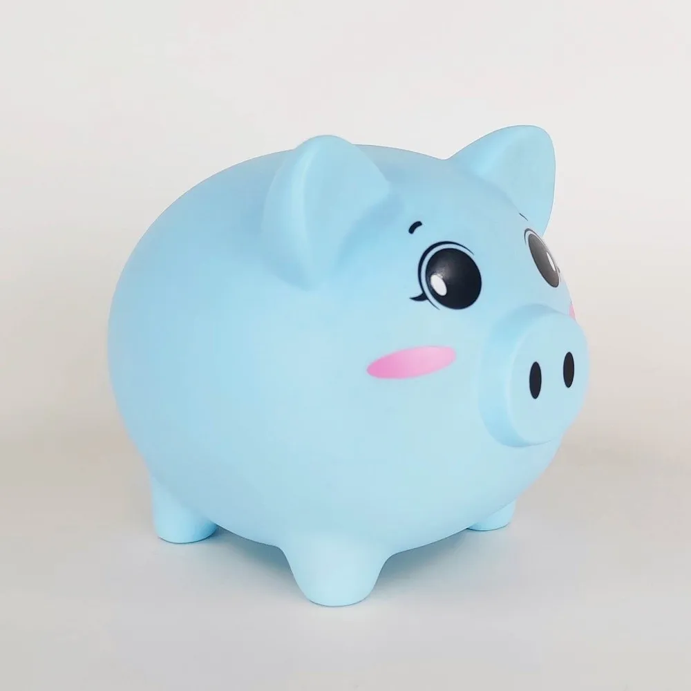 Hucha de cerdo anticaída, tanque de ahorro decorativo, cajas de dinero de cerdo de dibujos animados, modelo de cerdo coleccionable, hucha para niños/niños
