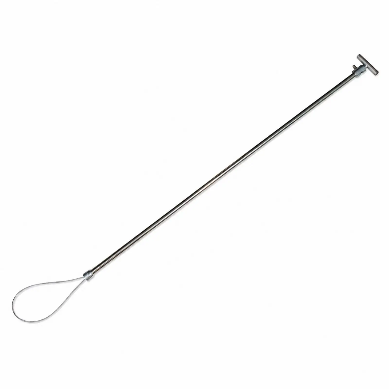 Livestock Pig Restraint Pole with Secure Wire Loop for Veterinary Professionals Heavy Duty Stainless Steel Handling Tool