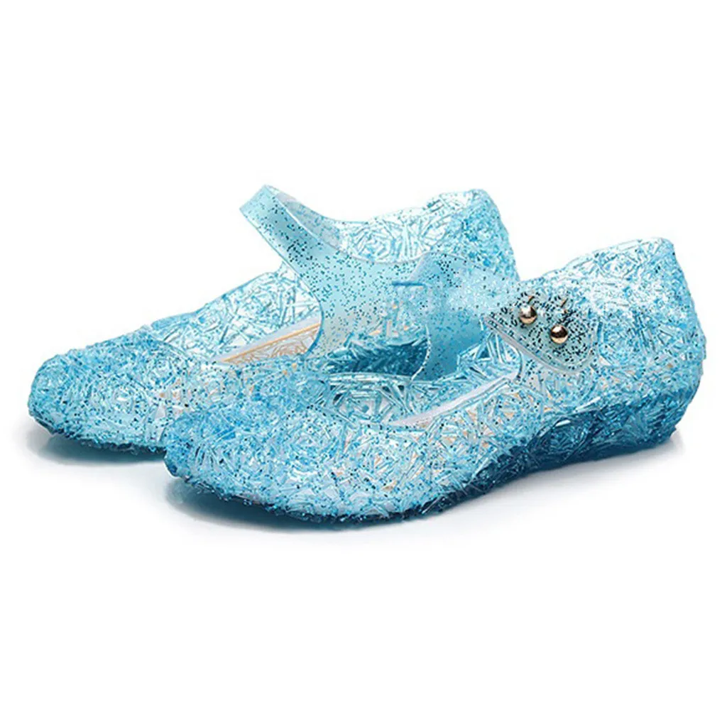 Summer New Fashion Crystal Sandals Children\'s Casual Single Shoes Girls Sandals Light Breathable Flat Princess Shoes Sandals