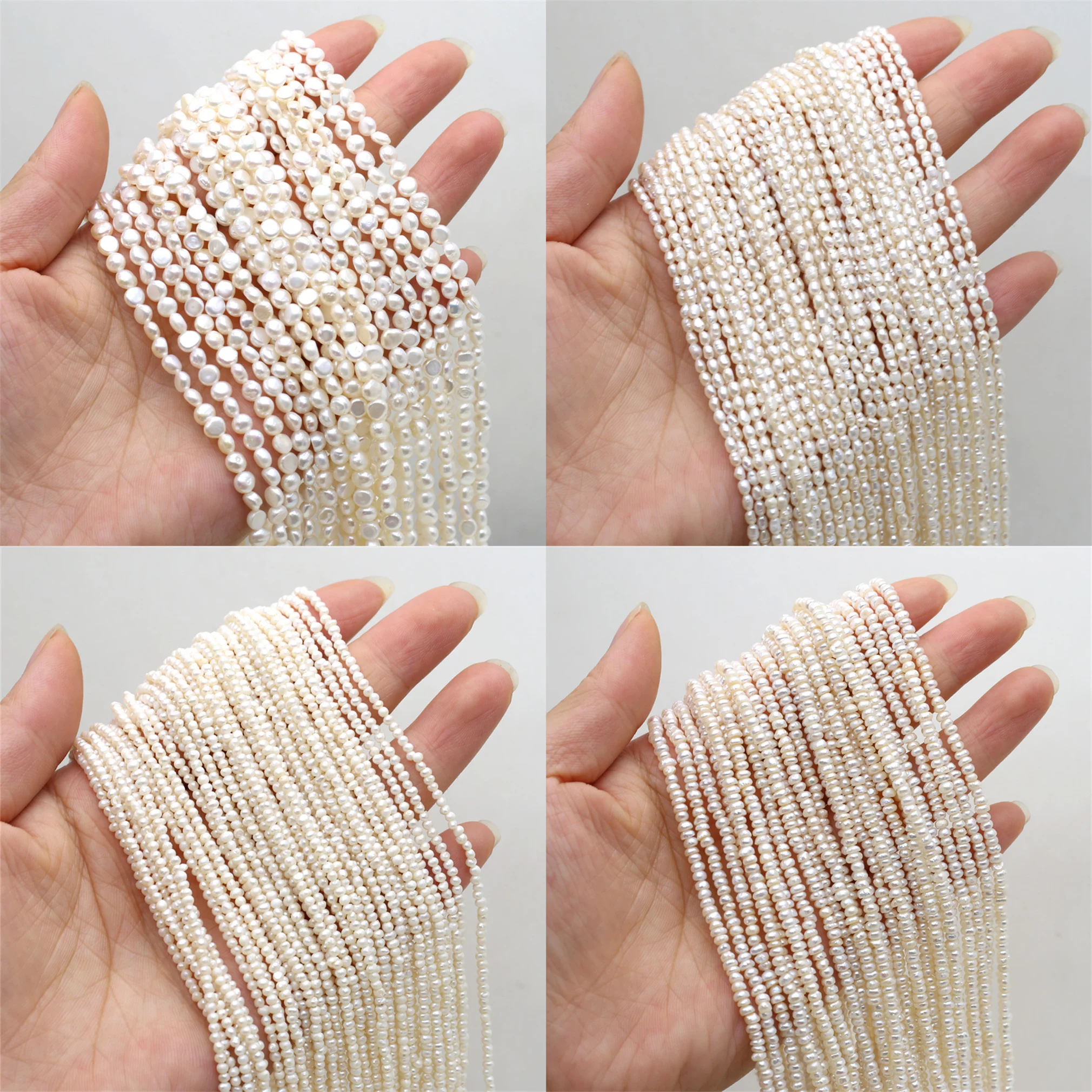 

Natural Freshwater Pearl Beads Beaded 3-5mm White Loose Spacer Seed Beads For Jewelry Making DIY Necklaces Bracelet Woman Gift