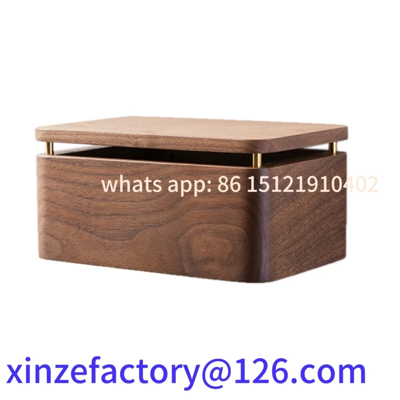 

Customizable Black Walnut Wooden Paper Towel Holder Roll Toilet Rack Household Wall Mounted Tissue Storage Bathroom Shelves