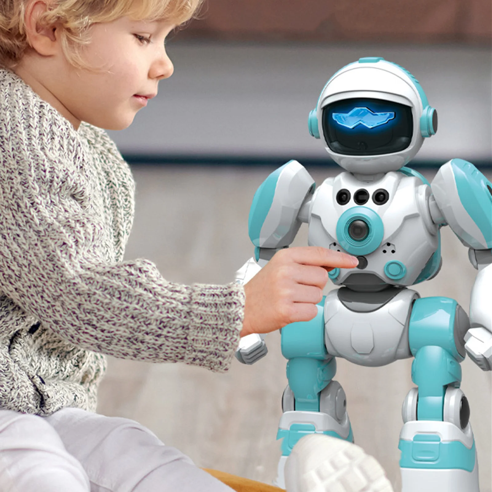 Smart RC Robot Toys with Record Voice & Gesture Sensing Control for Birthday Christmas Children's Day Gifts