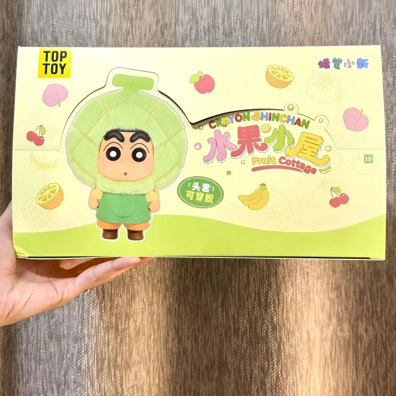 

Новый карандаш Шин-Чан, серия фруктовых коттеджа, слепая коробка Kawaiivinyl, плюшевый брелок, фигурка, украшение для рабочего стола, милые модные подарки