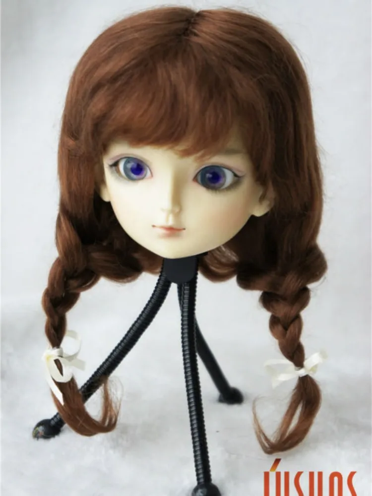 

JD2031 Qbaby Blythes Мохеровые кукольные парики 9-10 дюймов 10-11 дюймов Длинные милые волосы с косой Анны Близнецы 100% длинный мохеровый ангола без наращивания