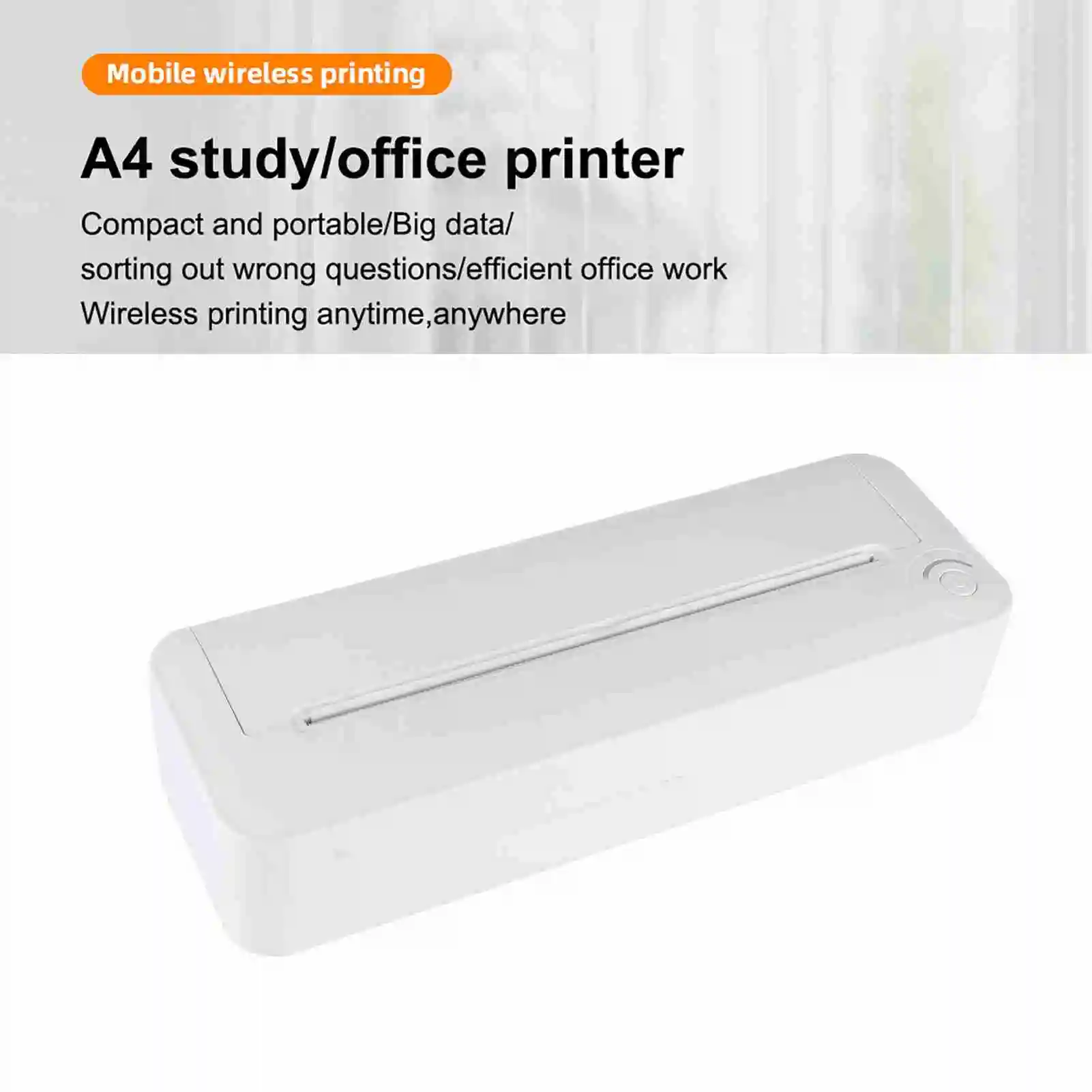 Portable Paper Printer Thermal Printing Wireless BT Connect Compatible with  and Android Mobile Photo Printer Support 210mm Wide