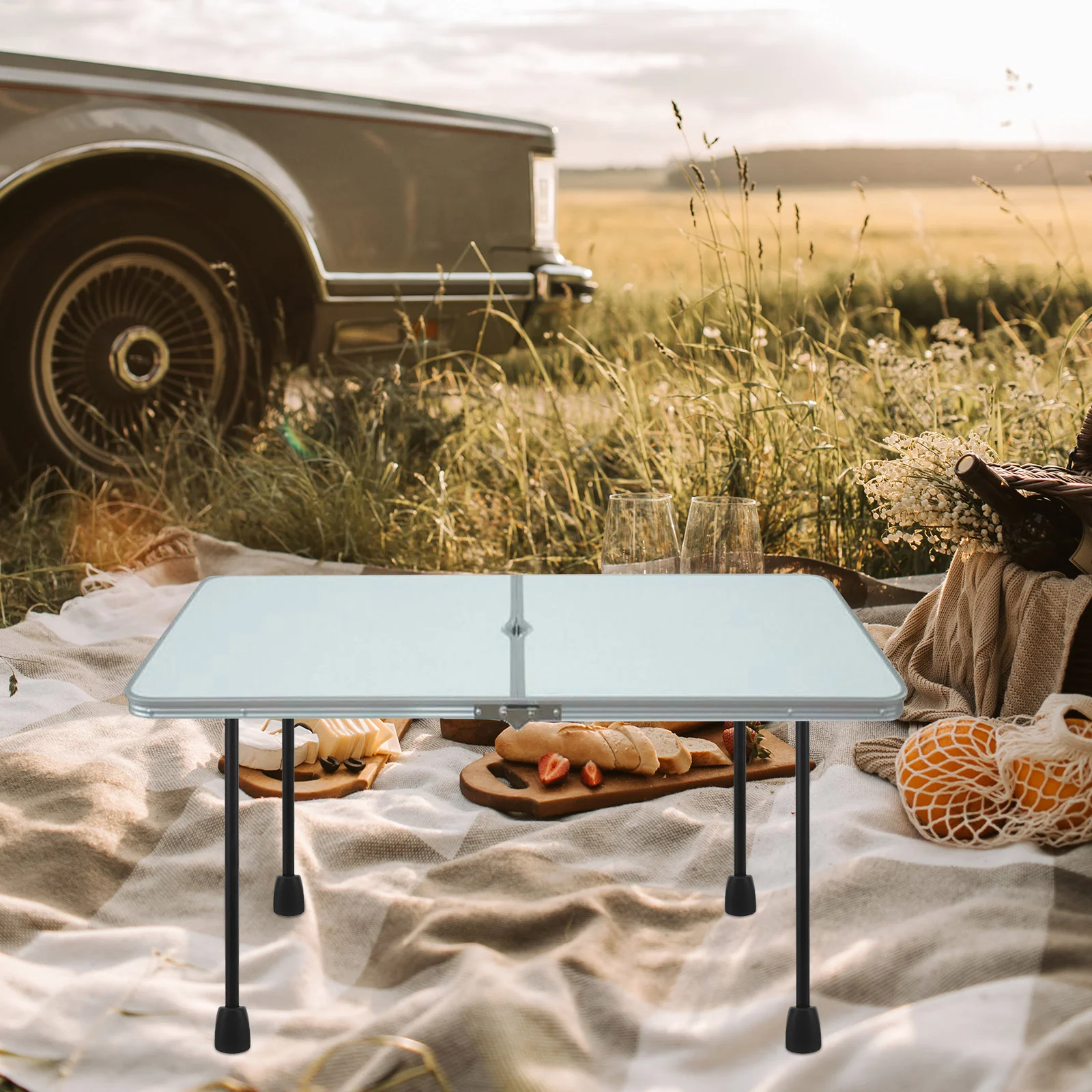 เก้าอี้ Kaki Kaki Meja พับได้4ชิ้น, เก้าอี้เหล็กสำหรับเดินทางคอมพิวเตอร์