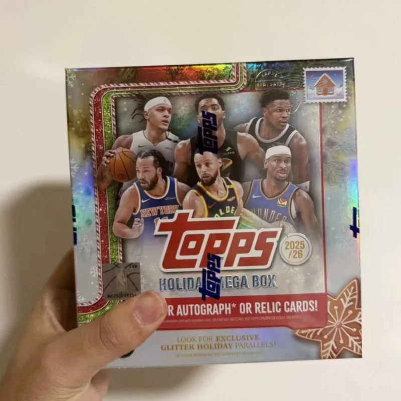 In Stock Original 2025-26 Topps Chorme Holiday Mega Box Basketball Tarding Cards Surprise Collection Christmas Edition Box Cards view 6