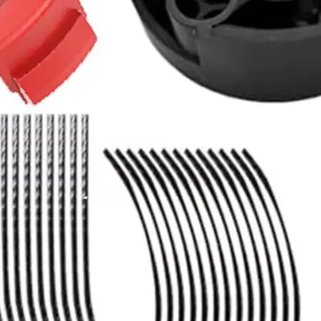 Trimmer Line Bundle with Black Cutting Head & Red Cap Cover for Bosch for afs 2337 F016800431 F016F04841 F016F04839