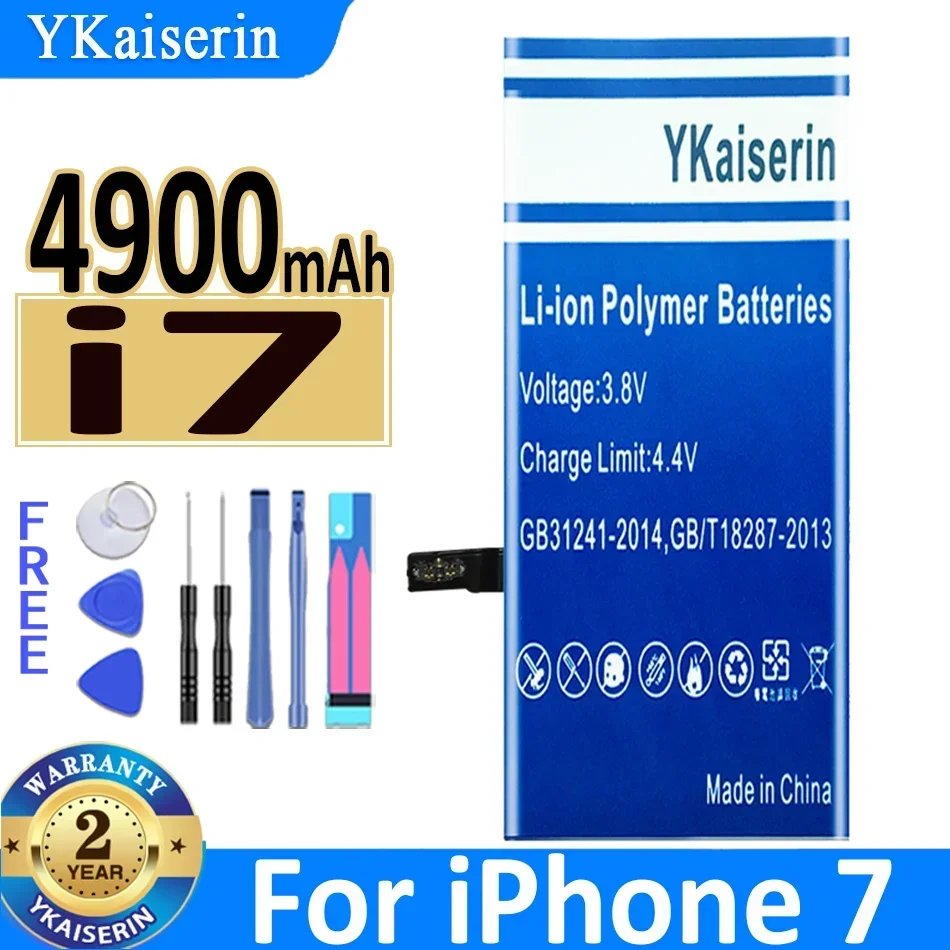 YKaiserin Battery For apple iphone 4S 5 5S 5C SE 5SE (6 6S 7 8) Plus 6Plus 6SPlus 7Plus 8Plus batteria + Free Tools